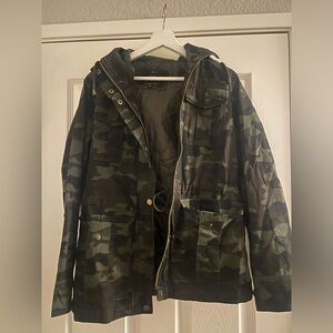 Lucky Brand camo hooded jacket